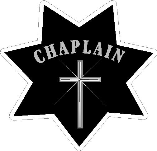 (image for) Police Chaplain 7 Point Badge with Cross Decal