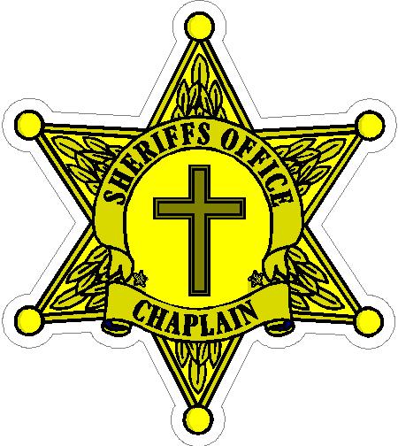 (image for) Sheriffs Office Chaplain 6 Point Badge Decal