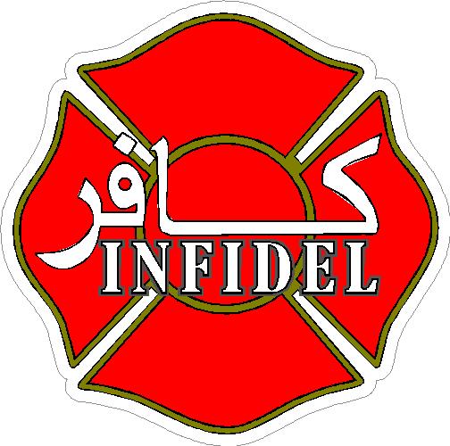 (image for) Maltese Cross Firefighter Infidel Decal