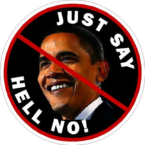 (image for) Obama Just Say Hell No Decal