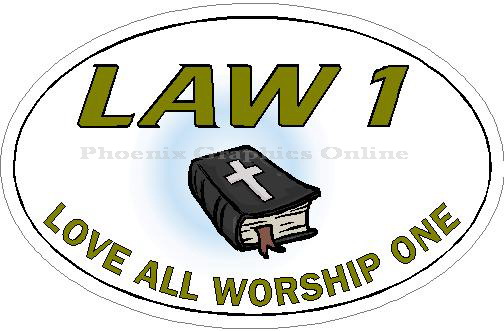 (image for) LAW1 Love All Worship One Decal