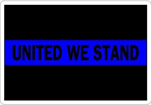 (image for) Thin Blue Line United We Stand Decal