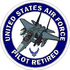 (image for) US Air Force Pilot Retired Decal