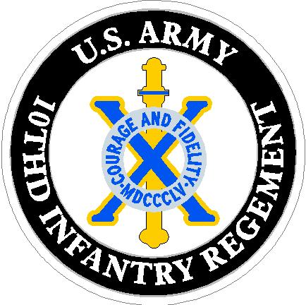 (image for) US Army 10th Infantry Regiment Decal