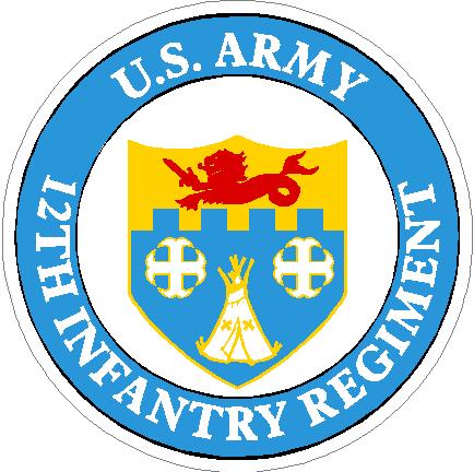 (image for) US Army 12th Infantry Regiment Decal