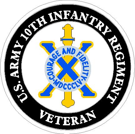(image for) US Army 10th Infantry Regiment Veteran Decal