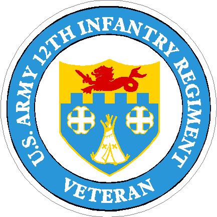 (image for) US Army 12th Infantry Regiment Veteran Decal