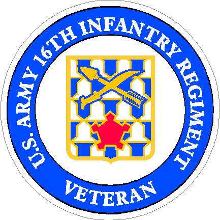 (image for) US Army 16th Infantry Regiment Veteran Decal
