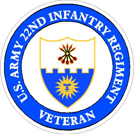 (image for) US Army 22nd Infantry Regiment Veteran Decal
