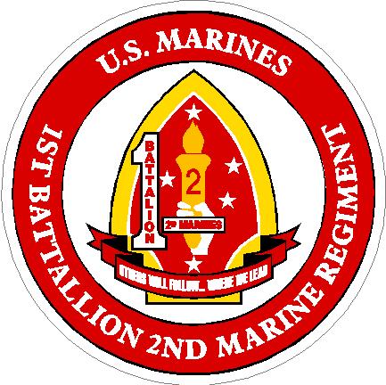 (image for) US Marines 1st Battalion 2nd Marine Regiment Decal