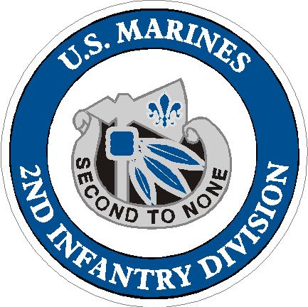 (image for) US Marines 2nd Infantry Division Decal