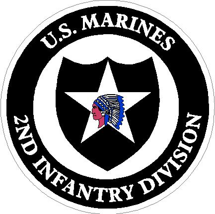 (image for) US Marines 2nd Infantry Division Decal