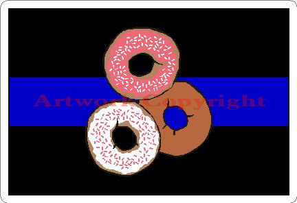 (image for) Thin Blue Line Doughnuts Decal