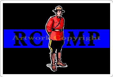 (image for) Thin Blue Line Royal Canadian Mounted Police Decal
