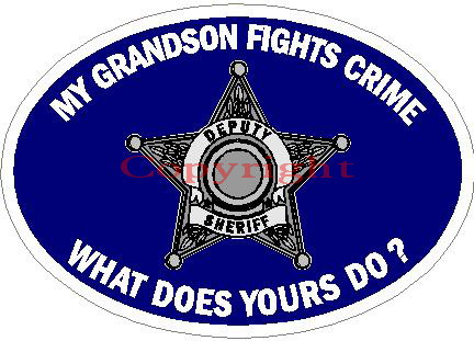 (image for) My Grandson Fights Crime What Does Yours Do? Decal