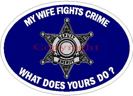 (image for) My Wife Fights Crime What Does Yours Do? Decal