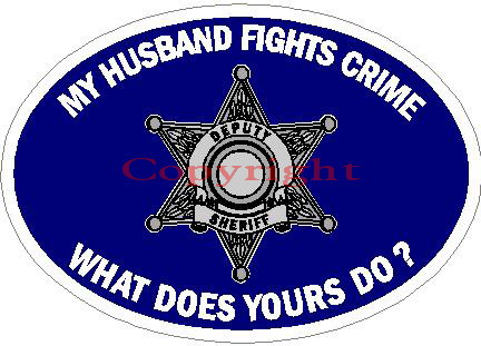 (image for) My Husband Fights Crime What Does Yours Do? Decal