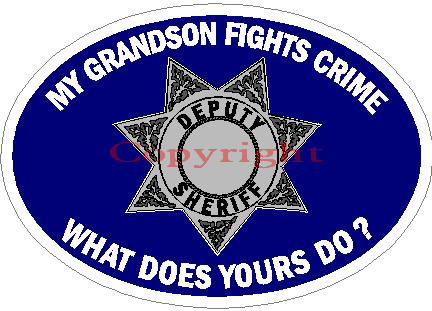 (image for) My Grandson Fights Crime What Does Yours Do? Decal