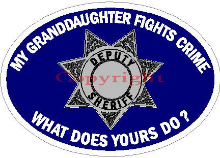(image for) My Granddaughter Fights Crime What Does Yours Do? Decal