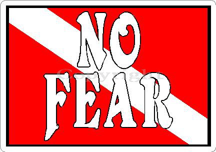 (image for) No Fear Diver Decal