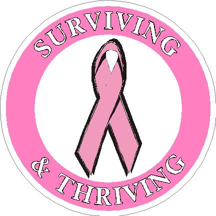 (image for) Surviving & Thriving Breast Cancer Decal