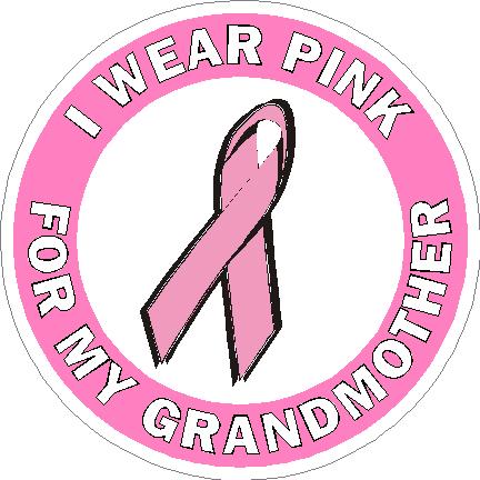 (image for) I Wear Pink For My Grandmother Breast Cancer Decal