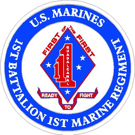 (image for) U.S. Marines 1St Battalion 1St Marine Regiment Decal