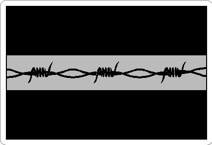 (image for) Thin Silver Line DOC Barbed Wire Decal