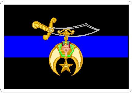 (image for) Thin Blue Line Shriner Decal