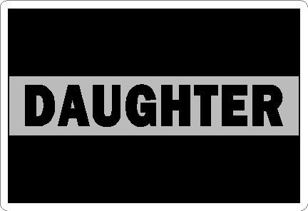 (image for) Thin Silver Line Daughter Decal