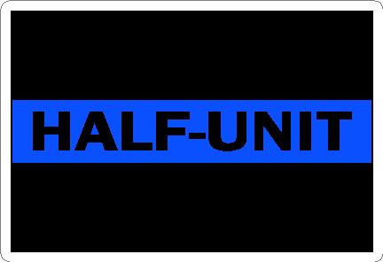 (image for) Thin Blue Line Half-Unit Decal