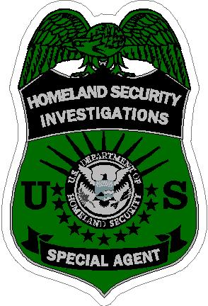 (image for) Homeland Security Investigations Badge Decal Green