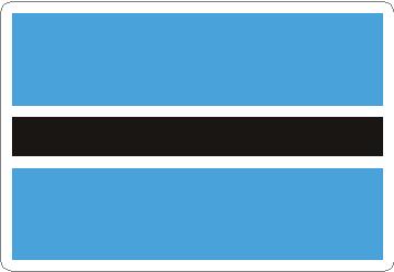 (image for) Botswana Flag Decal
