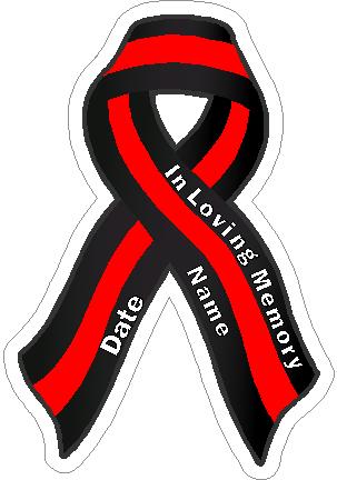 (image for) Custom Thin Red Line Ribbon Decal