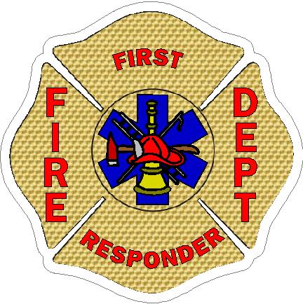 (image for) Maltese Cross First Responder Gold Leaf Look Decal