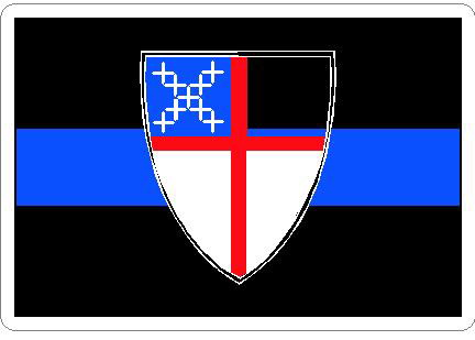 (image for) Thin Blue Line Episcopal Logo Decal