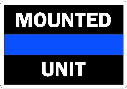 (image for) Thin Blue Line Mounted Unit Decal