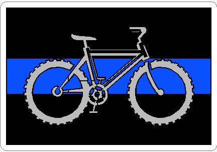 (image for) Thin Blue Line Bike Patrol Decal