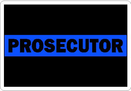 Thin Blue Line Prosecutor Decal (image for) Thin Blue Line Prosecutor Decal