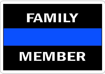 (image for) Thin Blue Line Family Member White Text Decal