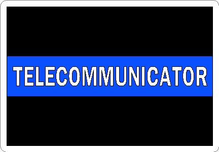 (image for) Thin Blue Line Telecommunicator Decal