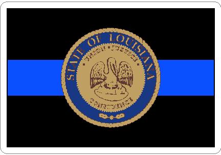 (image for) Thin Blue Line Louisiana State Seal Decal