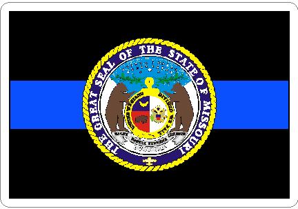 (image for) Thin Blue Line Missouri State Seal Decal