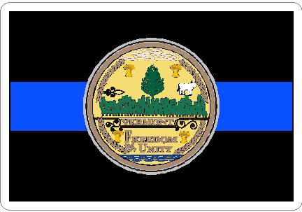 (image for) Thin Blue Line Vermont State Seal Decal