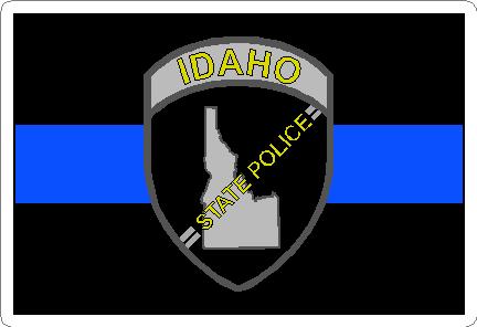 Thin Blue Line Idaho State Police Decal (image for) Thin Blue Line Idaho State Police Decal