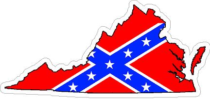 (image for) Confederate Flag State Of Virginia Decal
