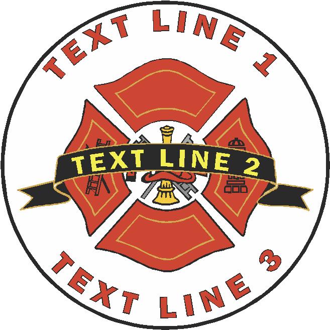(image for) Maltese Cross Firefighter Memorial Decal